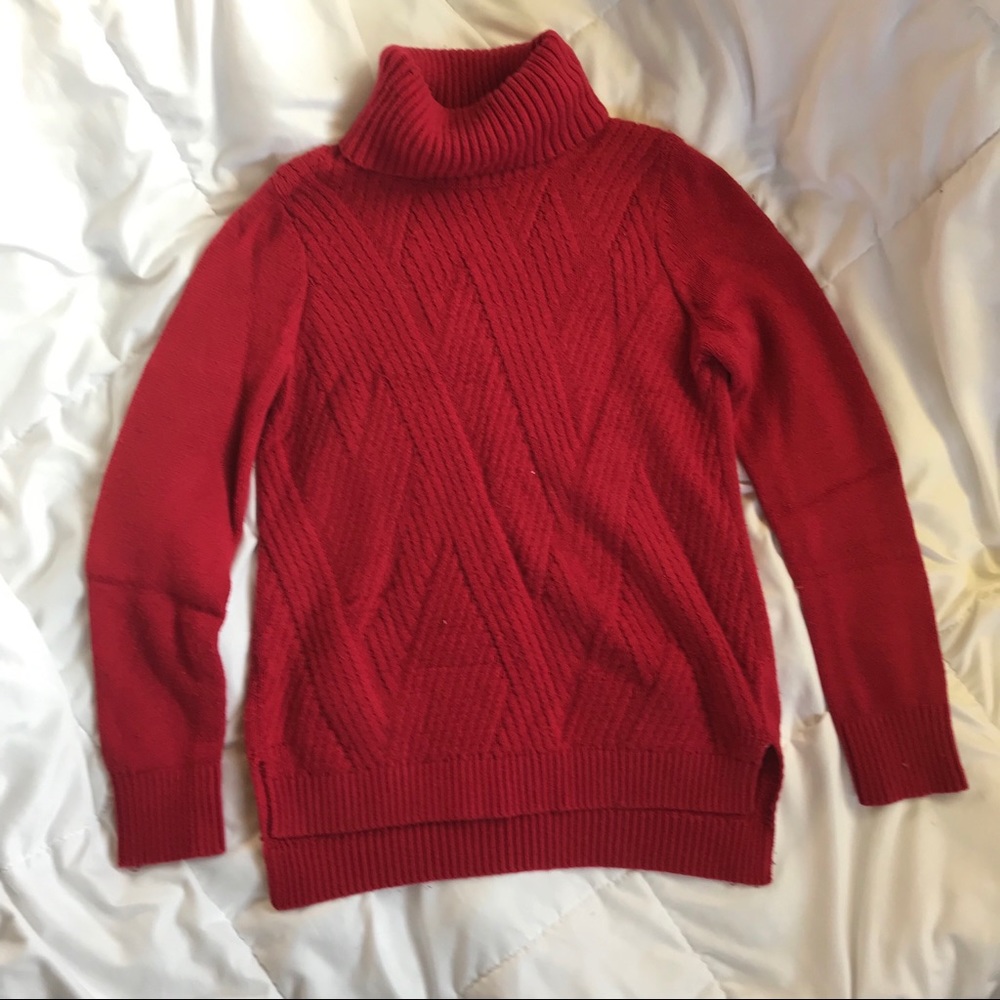Red Turtle Neck Sweater by Banana Republic